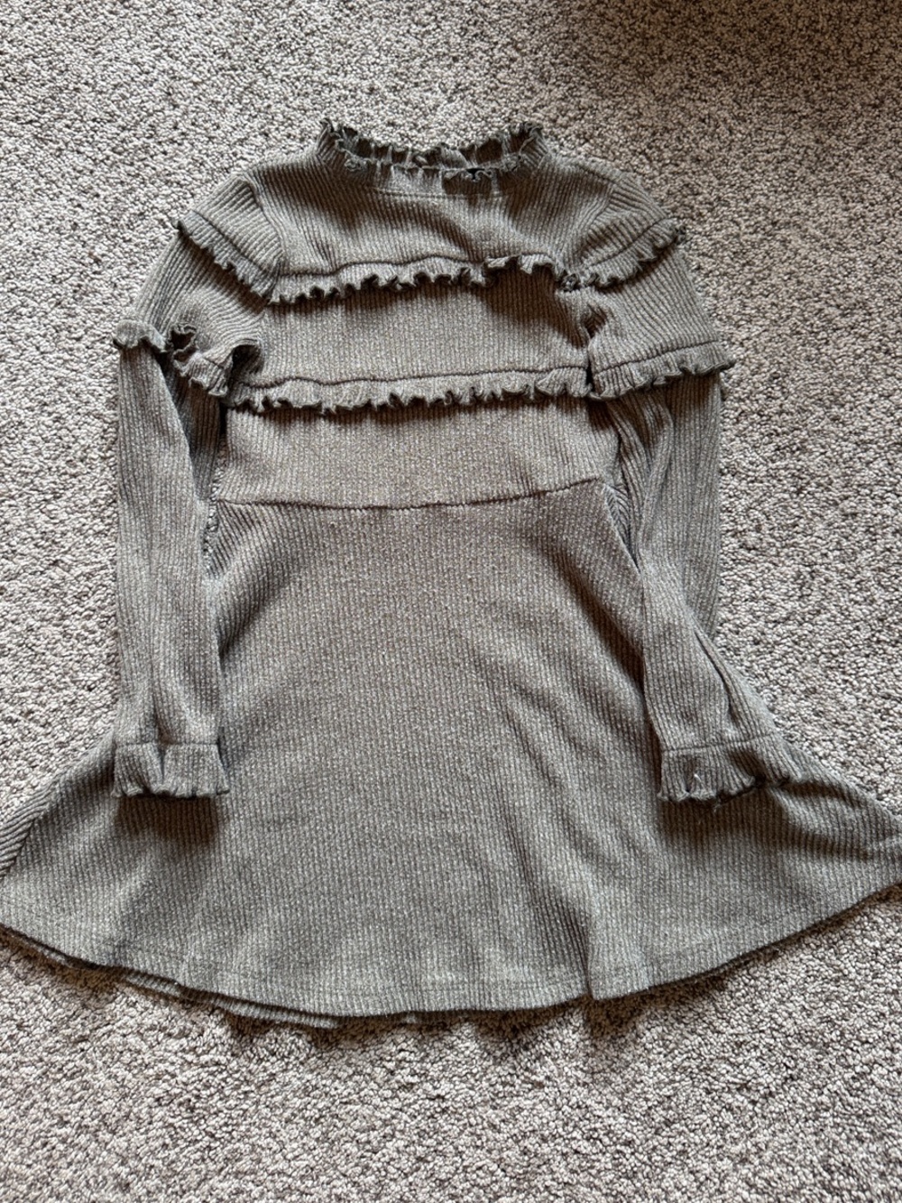 art class Olive Ruffle-Trim Knit Dress
